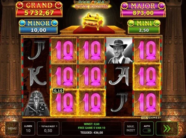 Book of Ra Mystic Fortunes — banner principale su SpinRollz Casino